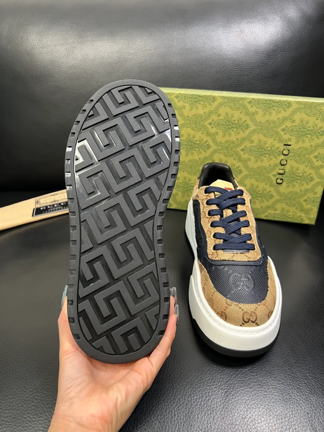 Men's shoes 💰840 Gucci high quality top crafts Gucci counter new original factory configuration, imported cowhide fabric from Italy, imported cowhide lining, breathable and comfortable, sole: original factory special supply original sole super comfortable, original factory and single goods, welcome to compare, code number 38-44 (customized 45 46)